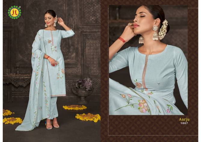 Aarju By Jt Embroidered Printed Cotton Dress Material Wholesale Market In Surat
